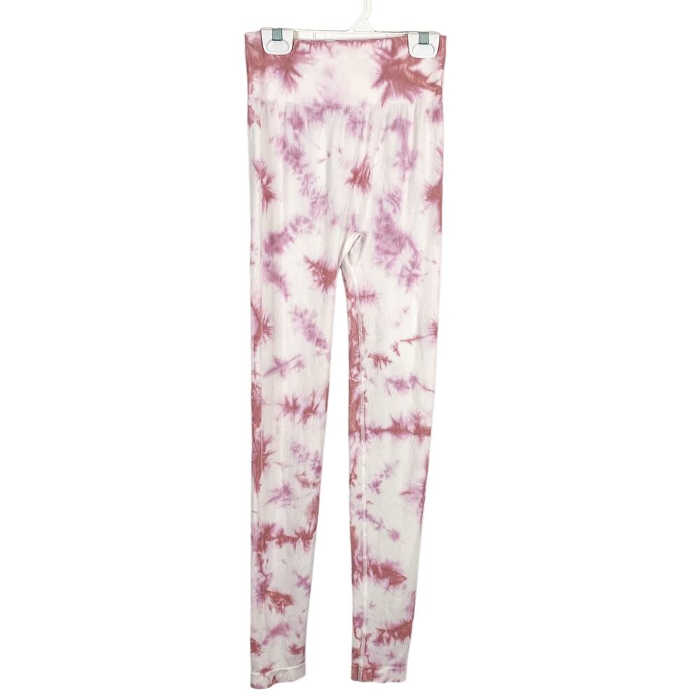 Love Tree Tie Dye Pink White High Waisted Leggings